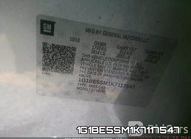 1G1BE5SM1K7117547 фото 7