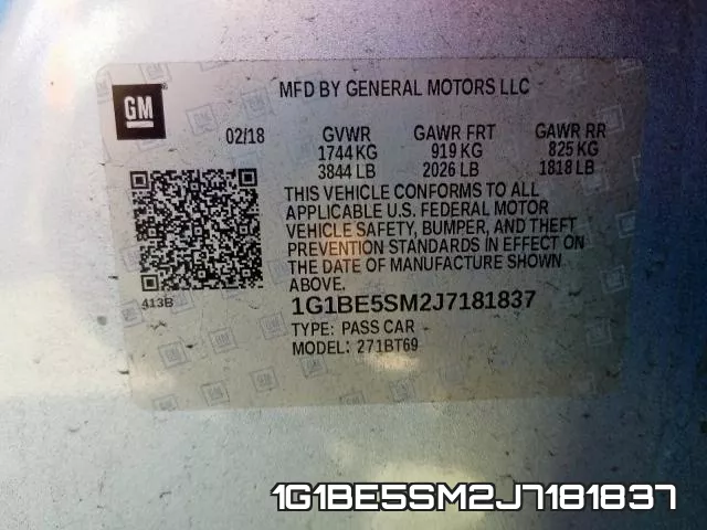 1G1BE5SM2J7181837 фото 2