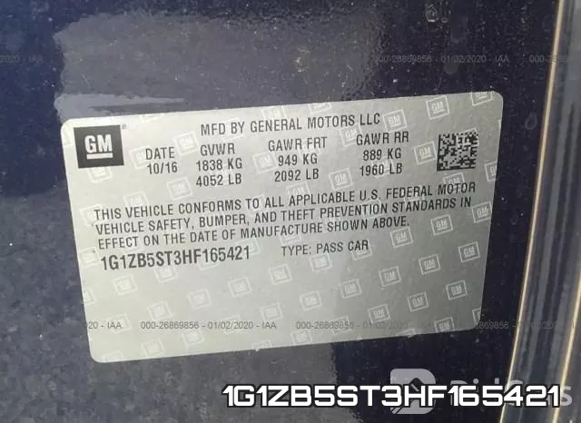 1G1ZB5ST3HF165421 фото 7