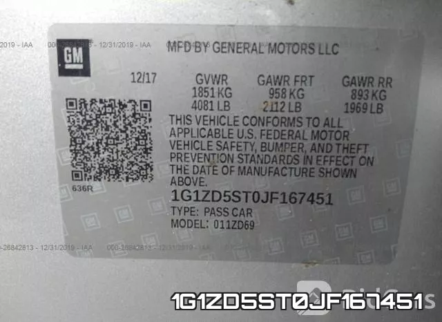 1G1ZD5ST0JF167451 фото 9