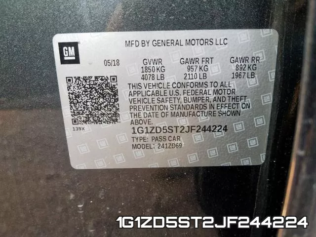 1G1ZD5ST2JF244224 фото 2