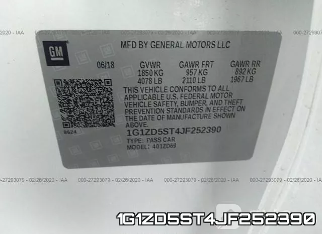 1G1ZD5ST4JF252390 фото 7