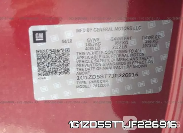 1G1ZD5ST7JF226916 фото 7