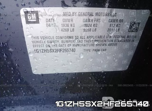1G1ZH5SX2HF265740 фото 8