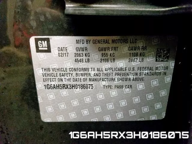1G6AH5RX3H0186075 фото 2
