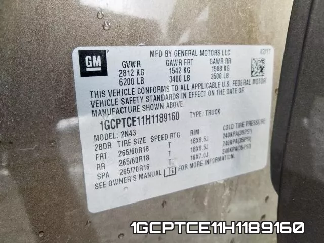1GCPTCE11H1189160 фото 2