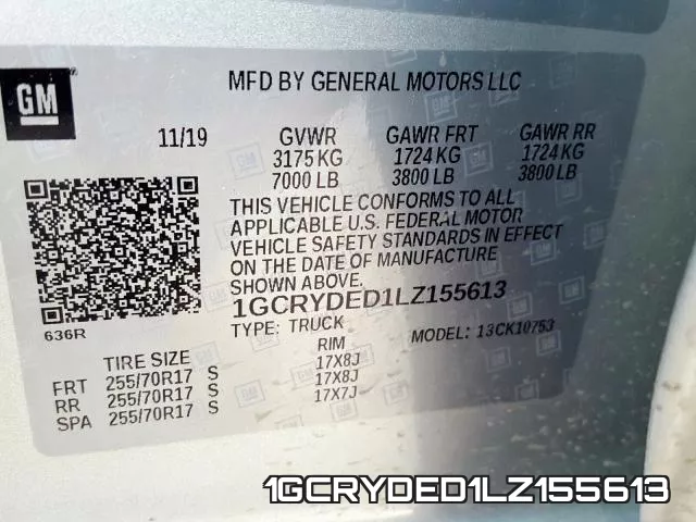 1GCRYDED1LZ155613 фото 2