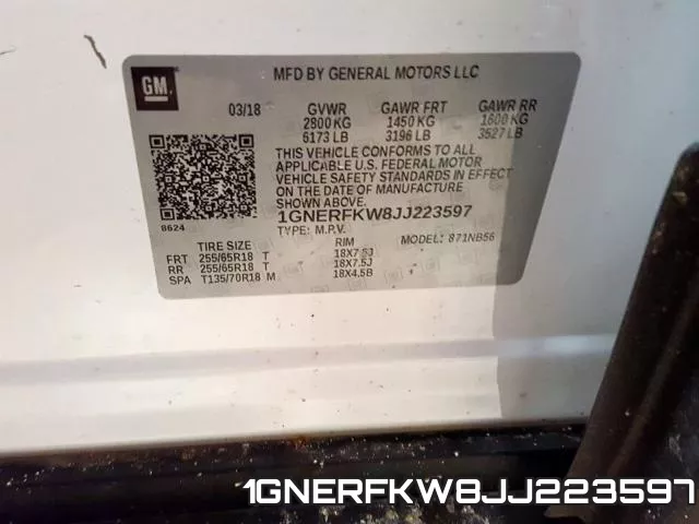 1GNERFKW8JJ223597 фото 2