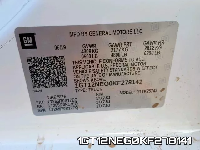 1GT12NEG0KF278141 фото 2