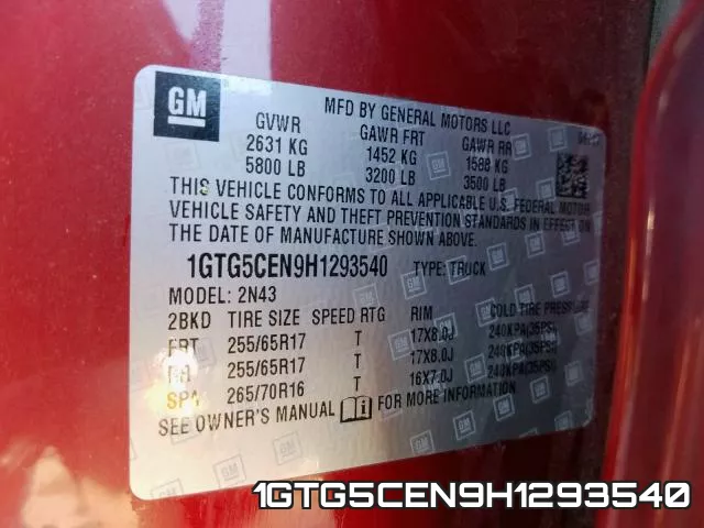 1GTG5CEN9H1293540 фото 2