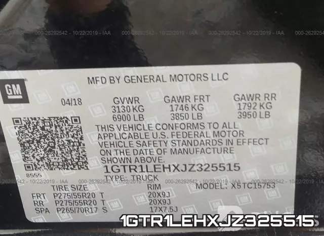 1GTR1LEHXJZ325515 фото 10
