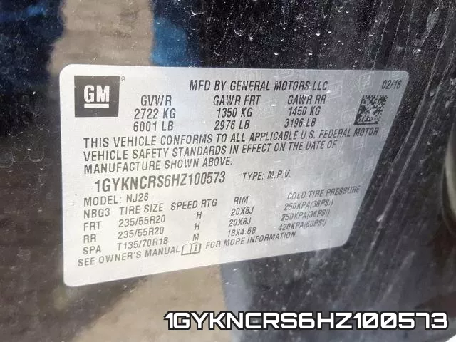 1GYKNCRS6HZ100573 фото 2