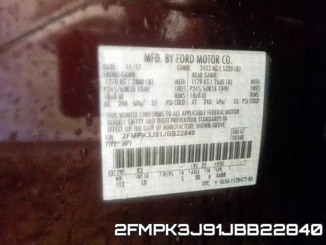 2FMPK3J91JBB22840 фото 2