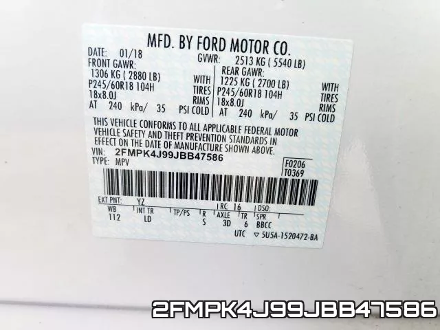 2FMPK4J99JBB47586 фото 2