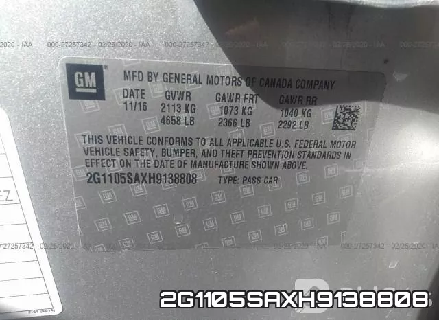 2G1105SAXH9138808 фото 6
