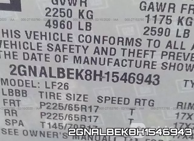 2GNALBEK8H1546943 фото 7