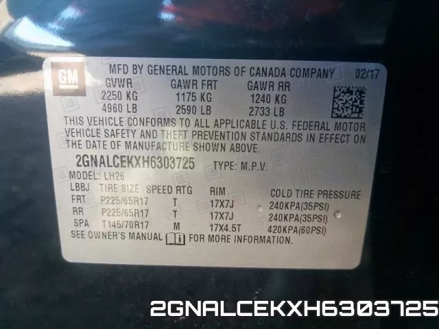 2GNALCEKXH6303725 фото 2