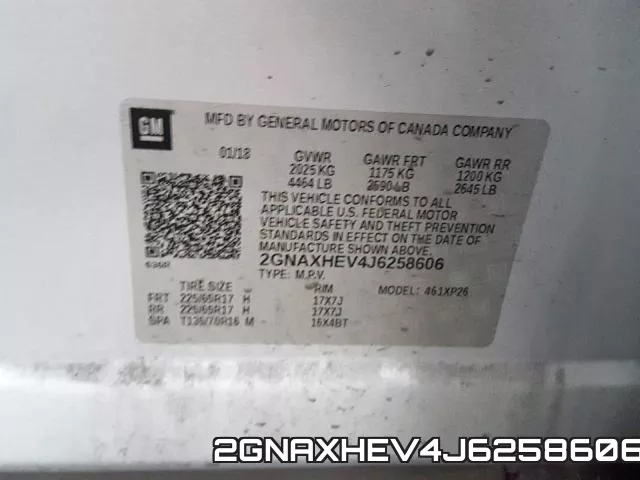 2GNAXHEV4J6258606 фото 2