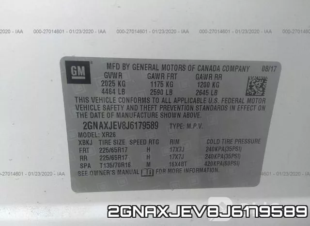 2GNAXJEV8J6179589 фото 9