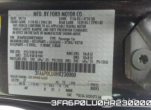 3FA6P0LU0HR230000 фото 6