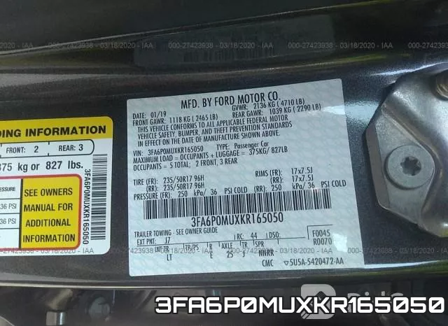 3FA6P0MUXKR165050 фото 9