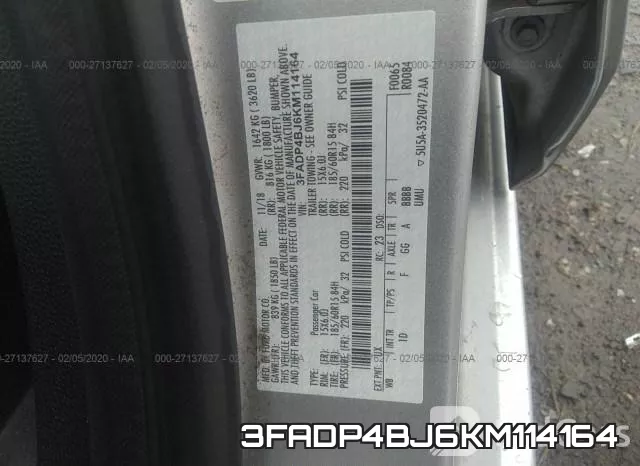 3FADP4BJ6KM114164 фото 7