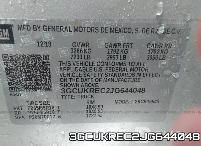 3GCUKREC2JG644048 фото 7