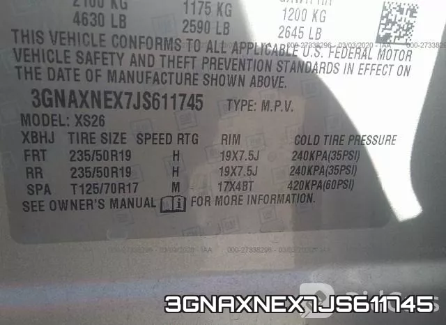 3GNAXNEX7JS611745 фото 8