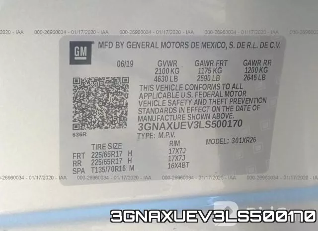 3GNAXUEV3LS500170 фото 6