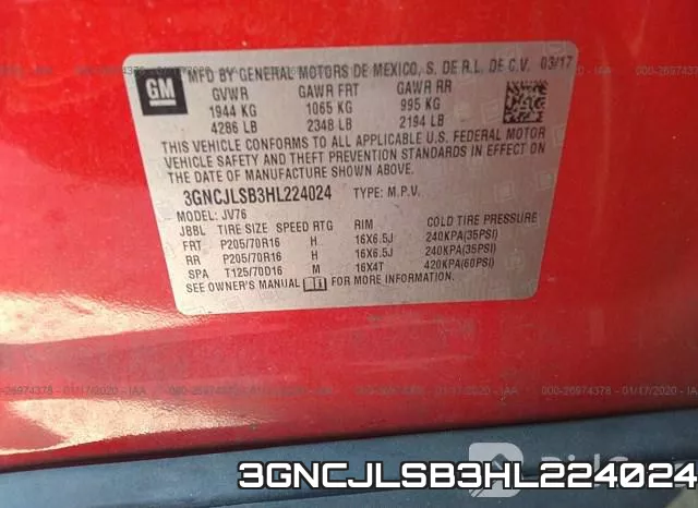 3GNCJLSB3HL224024 фото 10