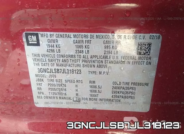 3GNCJLSB7JL318123 фото 7