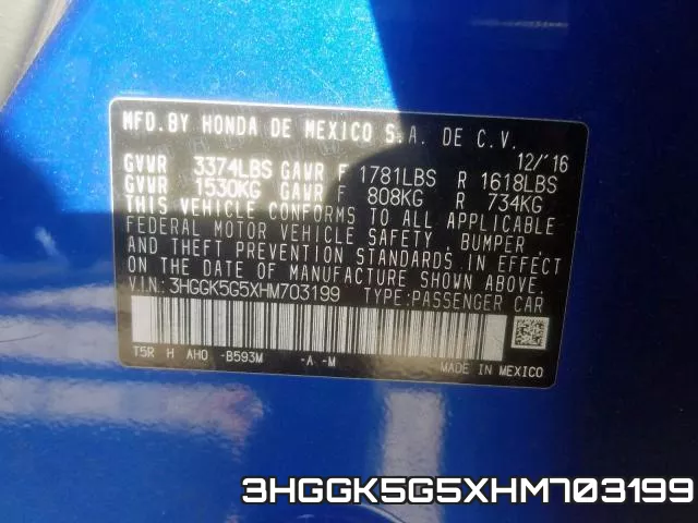 3HGGK5G5XHM703199 фото 2