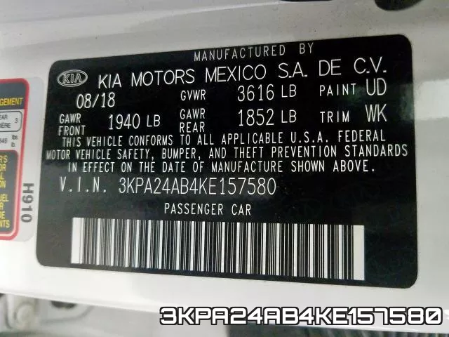 3KPA24AB4KE157580 фото 2