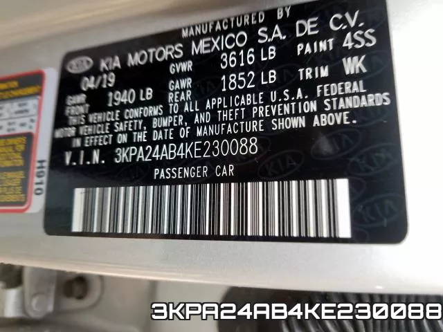 3KPA24AB4KE230088 фото 2