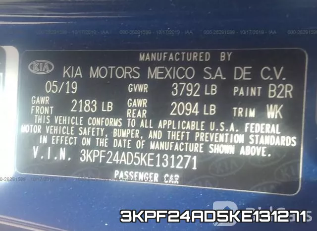3KPF24AD5KE131271 фото 8