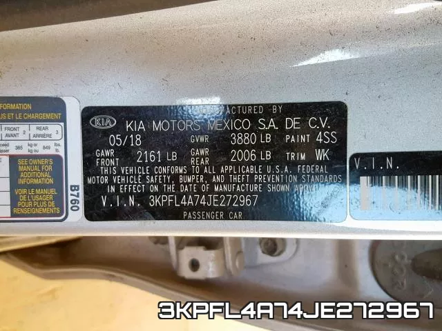 3KPFL4A74JE272967 фото 2