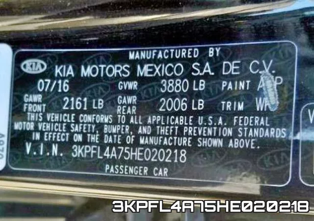 3KPFL4A75HE020218 фото 2