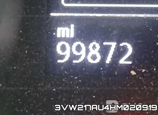 3VW217AU4HM020919 фото 7