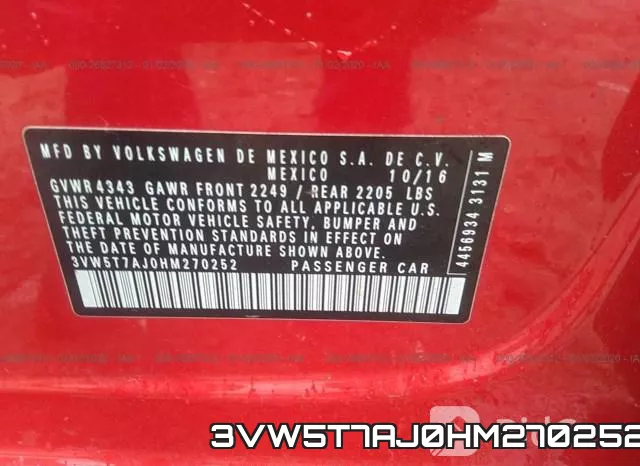 3VW5T7AJ0HM270252 фото 8