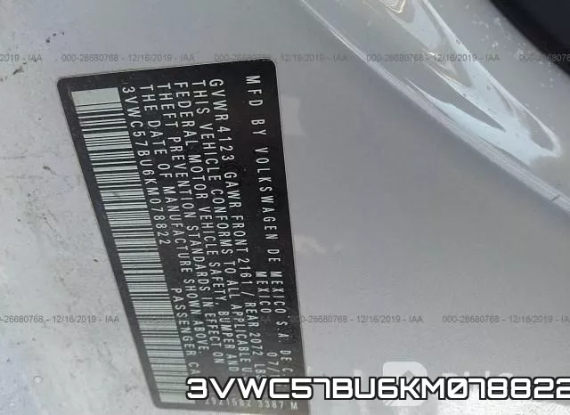 3VWC57BU6KM078822 фото 7