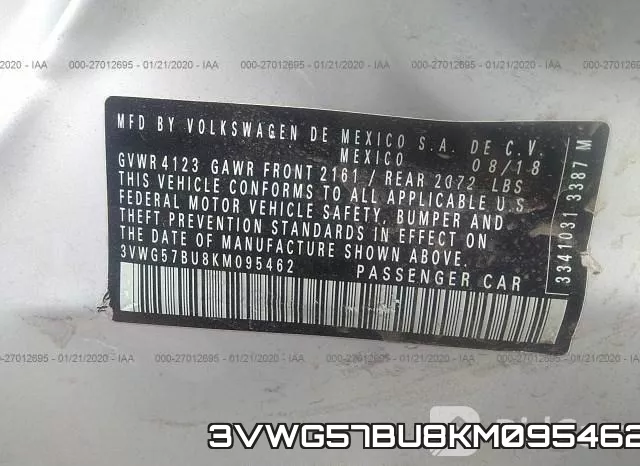 3VWG57BU8KM095462 фото 10