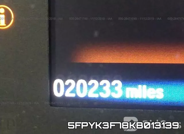 5FPYK3F78KB013139 фото 5