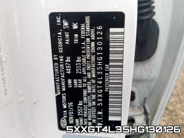 5XXGT4L35HG130126 фото 2