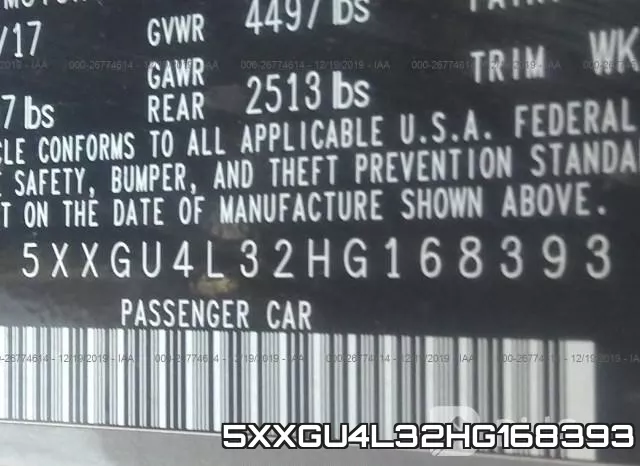 5XXGU4L32HG168393 фото 8