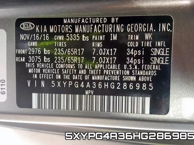 5XYPG4A36HG286985 фото 2