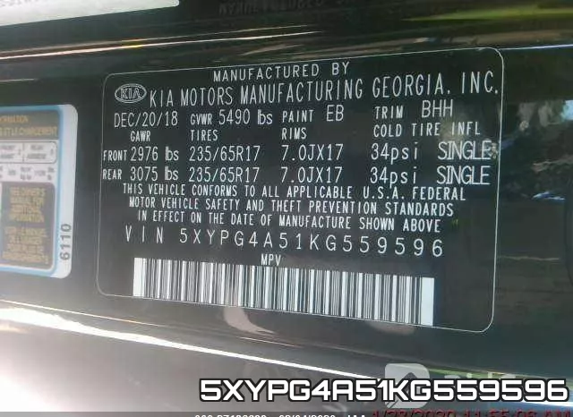 5XYPG4A51KG559596 фото 6