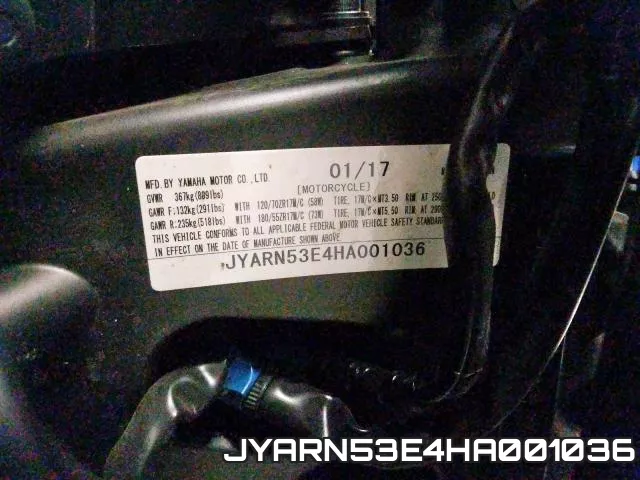 JYARN53E4HA001036 фото 2