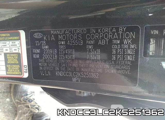 KNDCC3LC2K5251362 фото 10