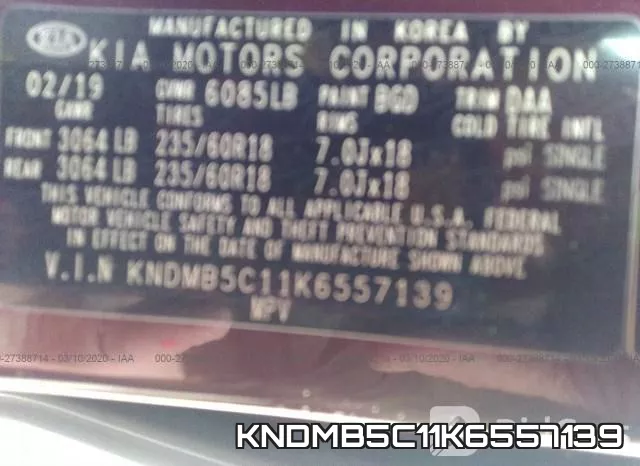 KNDMB5C11K6557139 фото 9