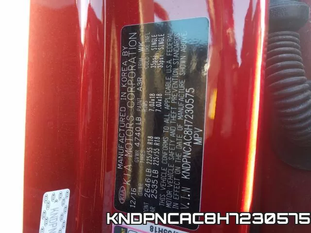 KNDPNCAC8H7230575 фото 2
